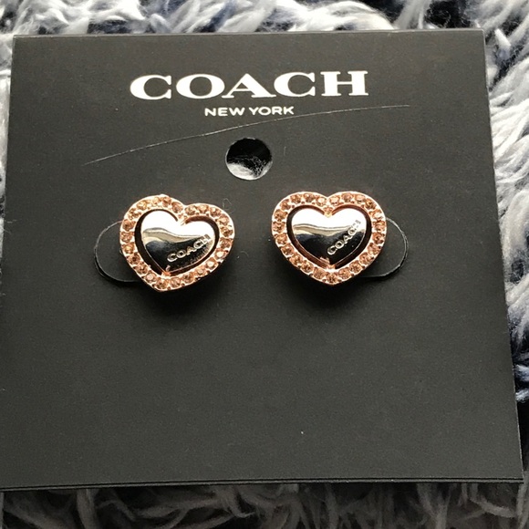 Coach heart stud earrings - Picture 4 of 6